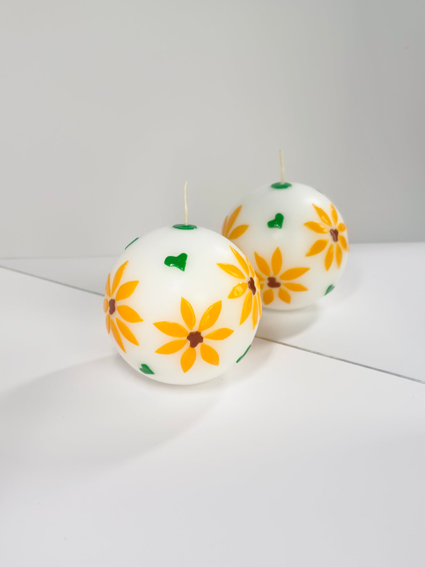 Sunflower Ball Candle - Yellow