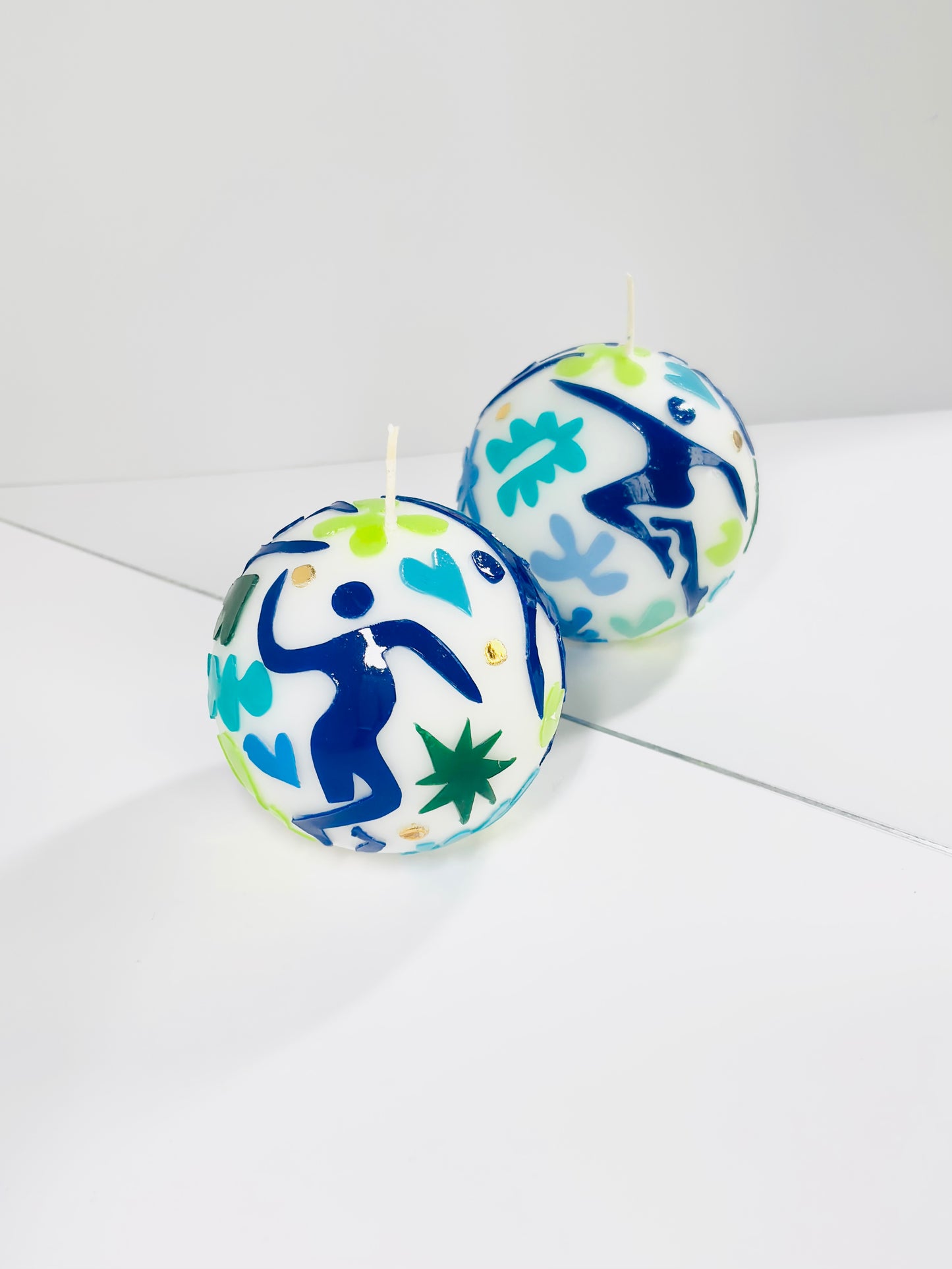 Tropical Ocean Ball Candle – Blue