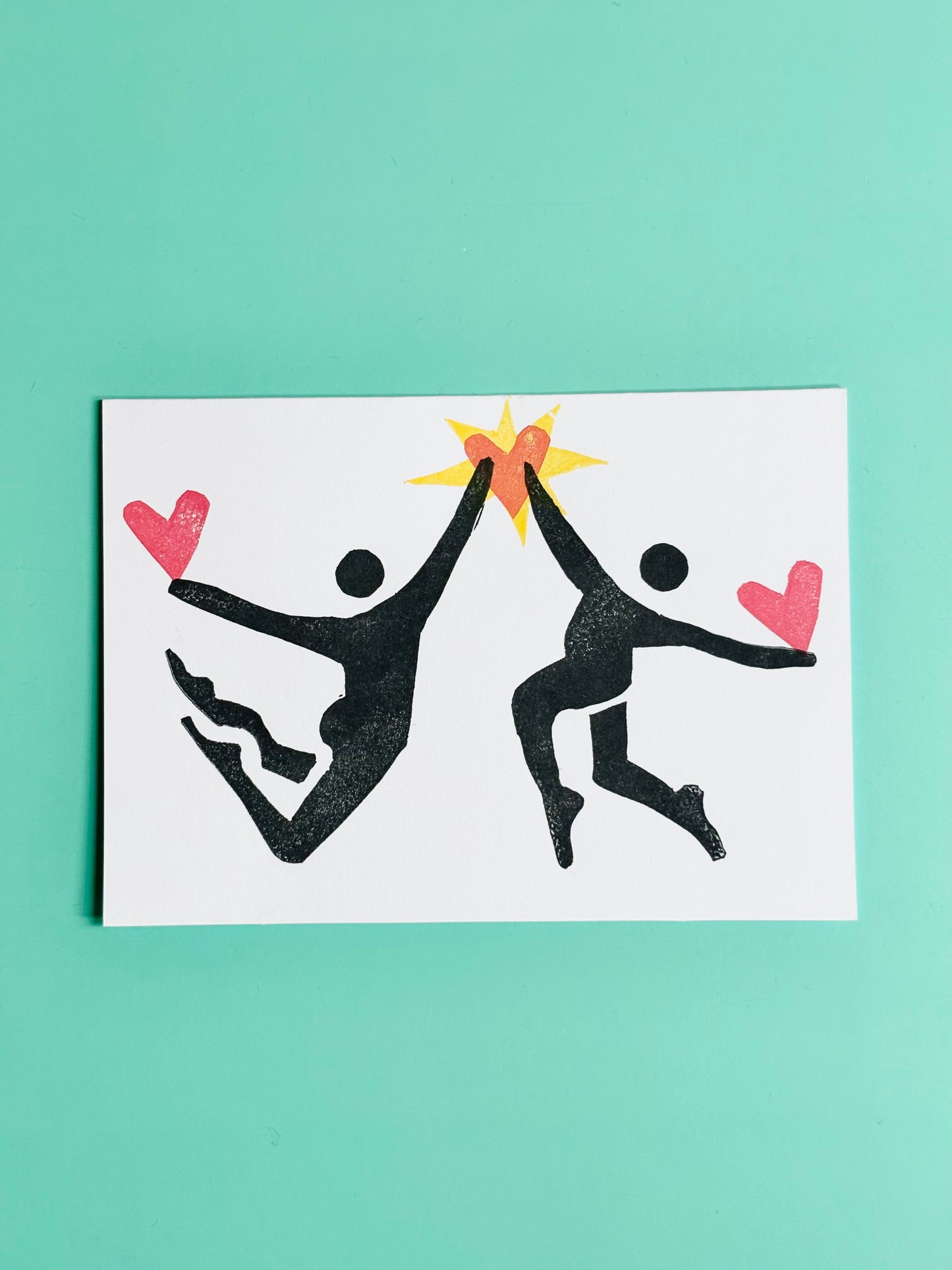Better Together - Linocut Greeting Card