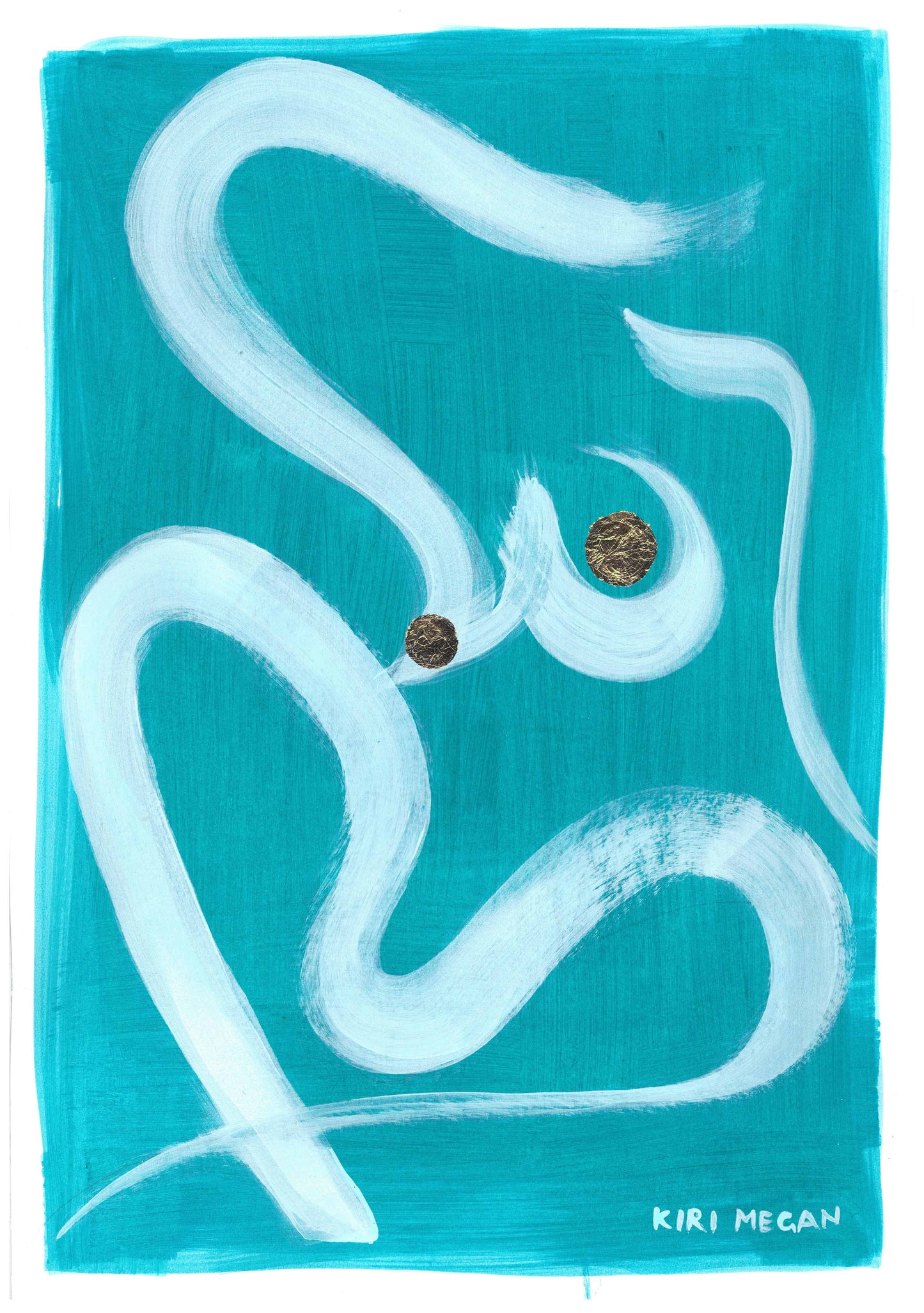 Blue Wash Madonna III - Painterly Wash Figure (A3)