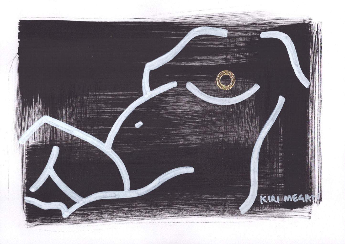 Carbon II – Indian Ink and Posca Figurative Study (A5)