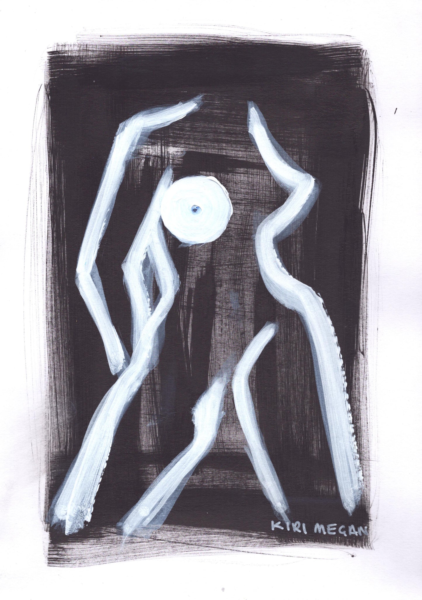 Coal IV - Abstract Figurative Life Drawing on Paper (A4)