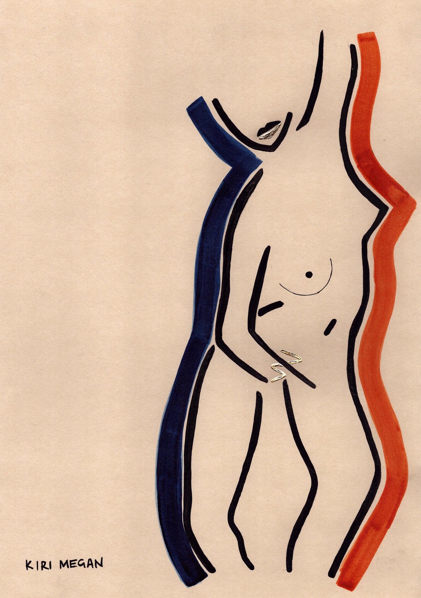 Embers IV - Aura of Strength in Indian Ink (A3)