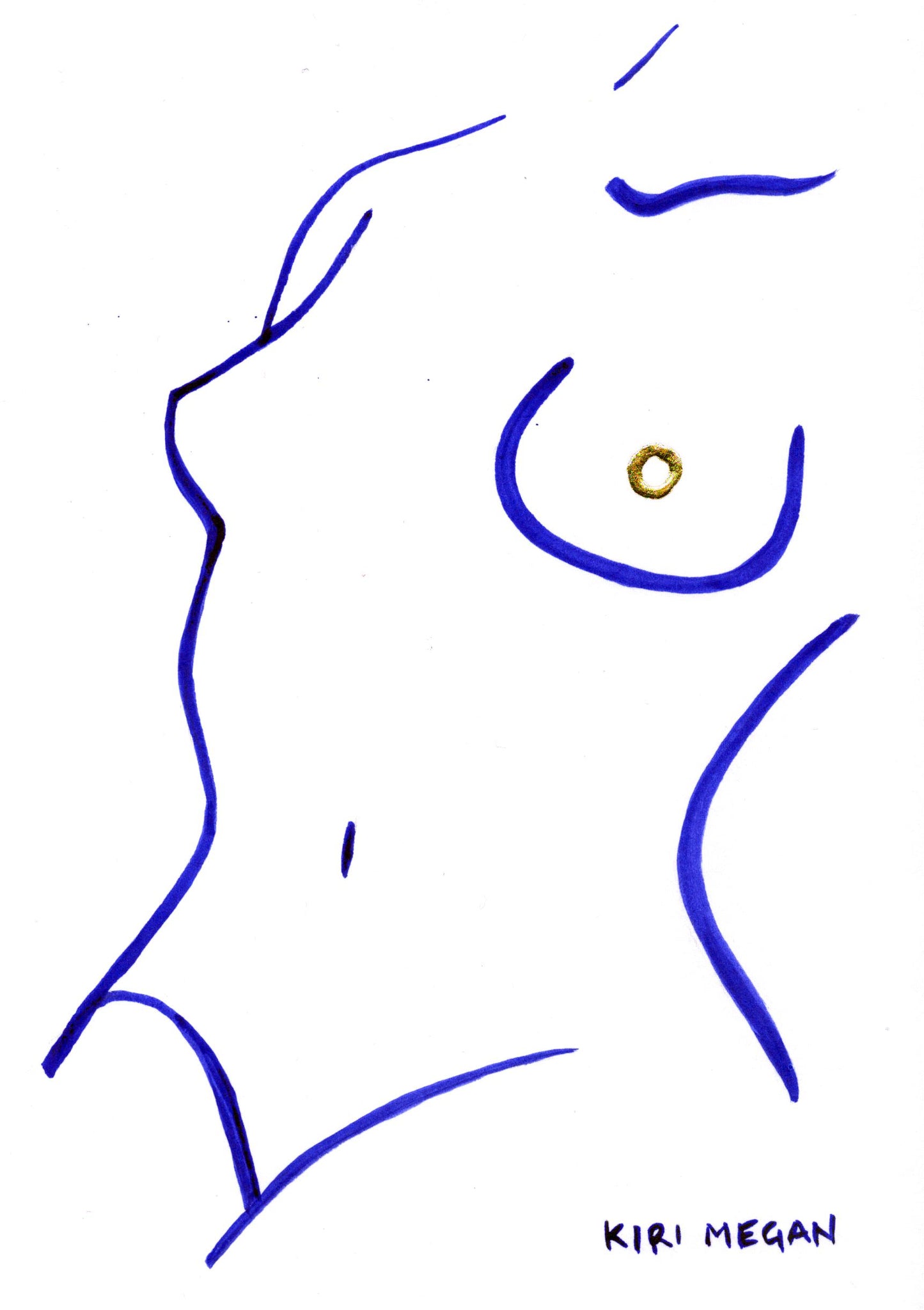 Heat I - Mini Blue Art Original (A5)