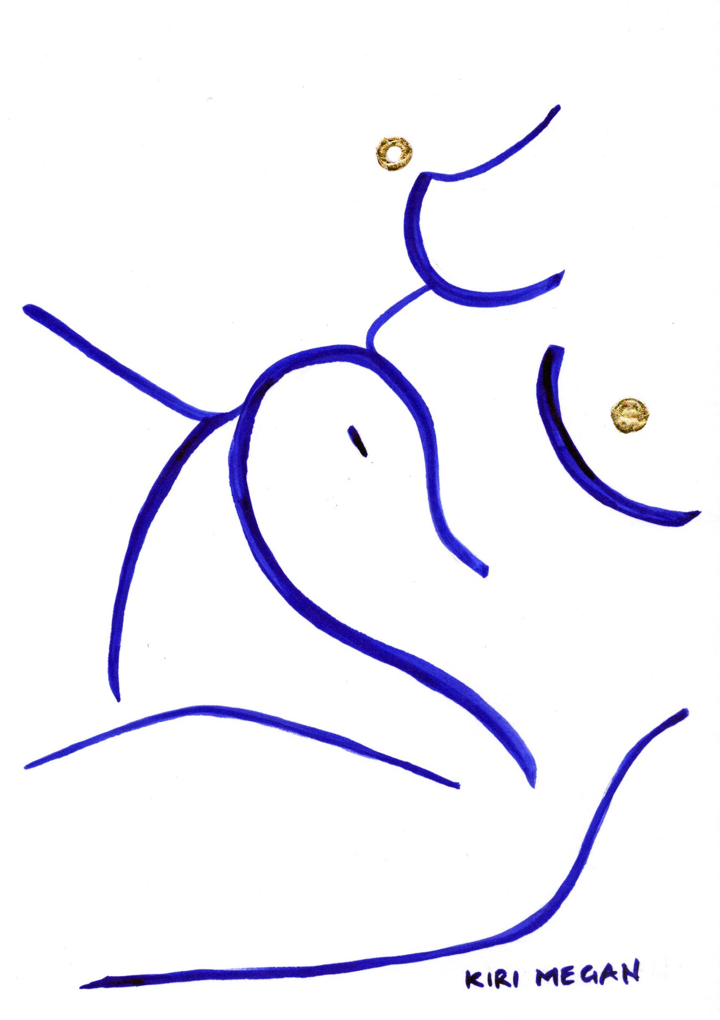 Heat X - Abstract Line Study Painting (A5)