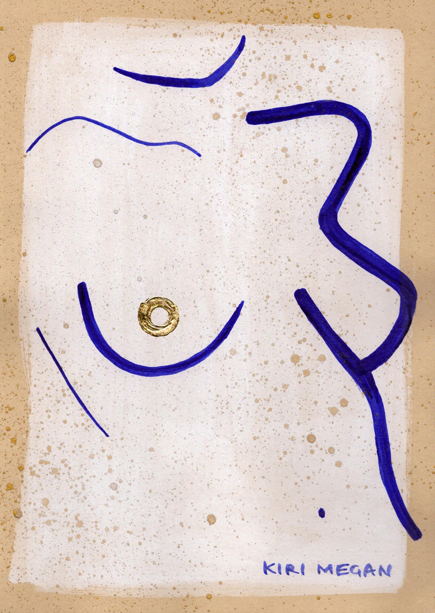 Powder VI – Sandy Textured Figurative Painting (A5)