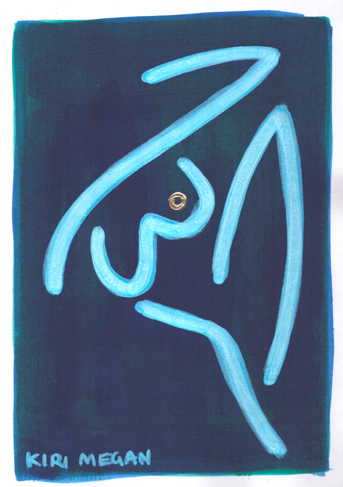 Splash I – Contemporary Blue Figurative Painting (A5)