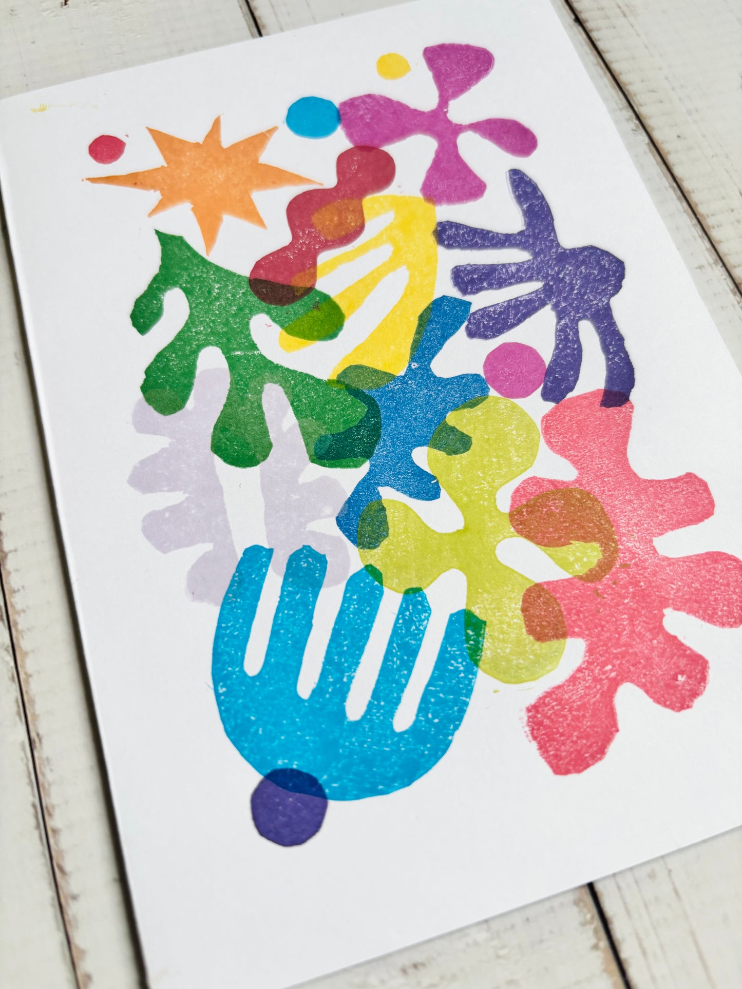 Tropical Dreams - Linocut Greeting Card