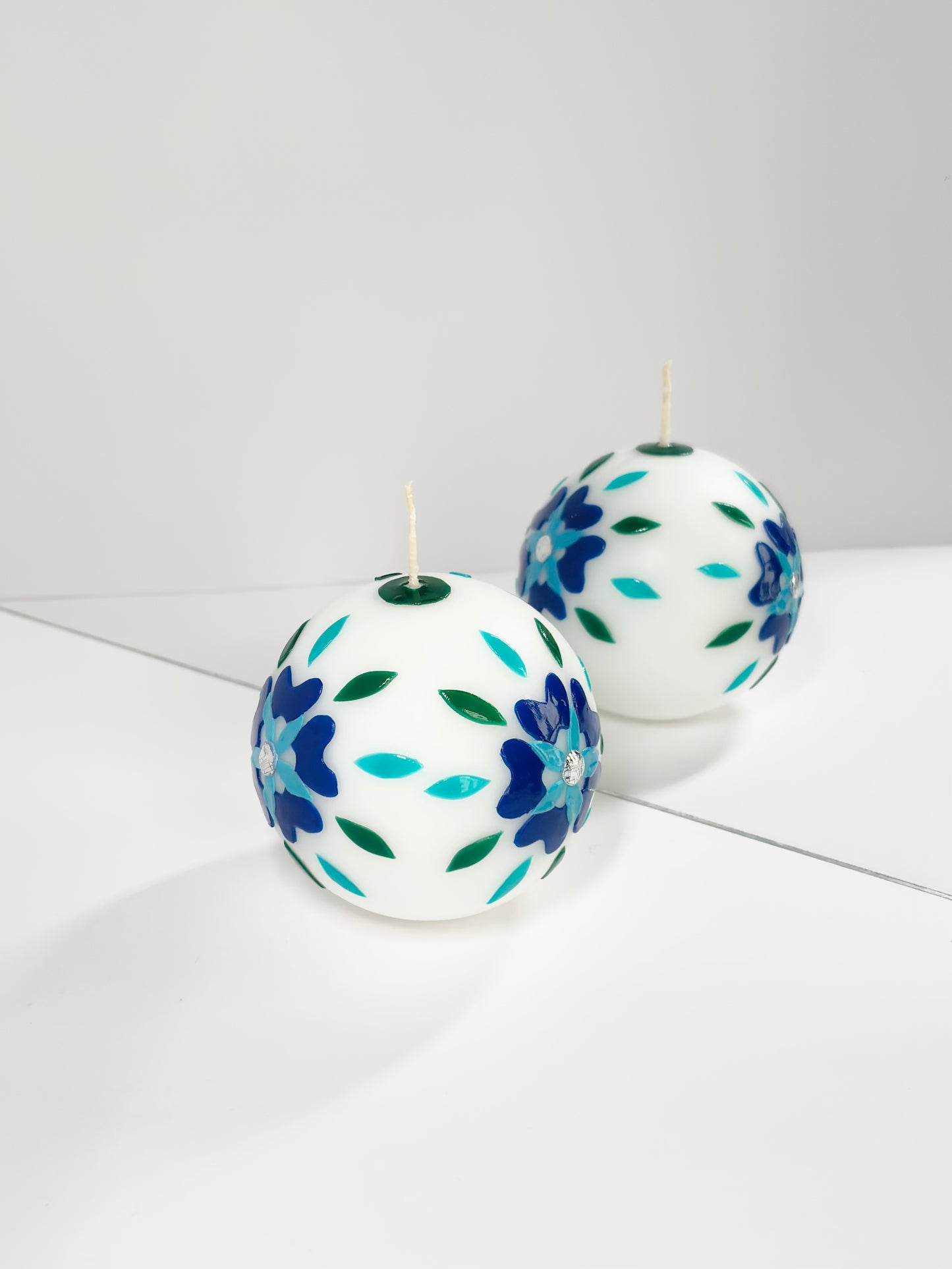 Midnight Sun Ball Candle – Blue