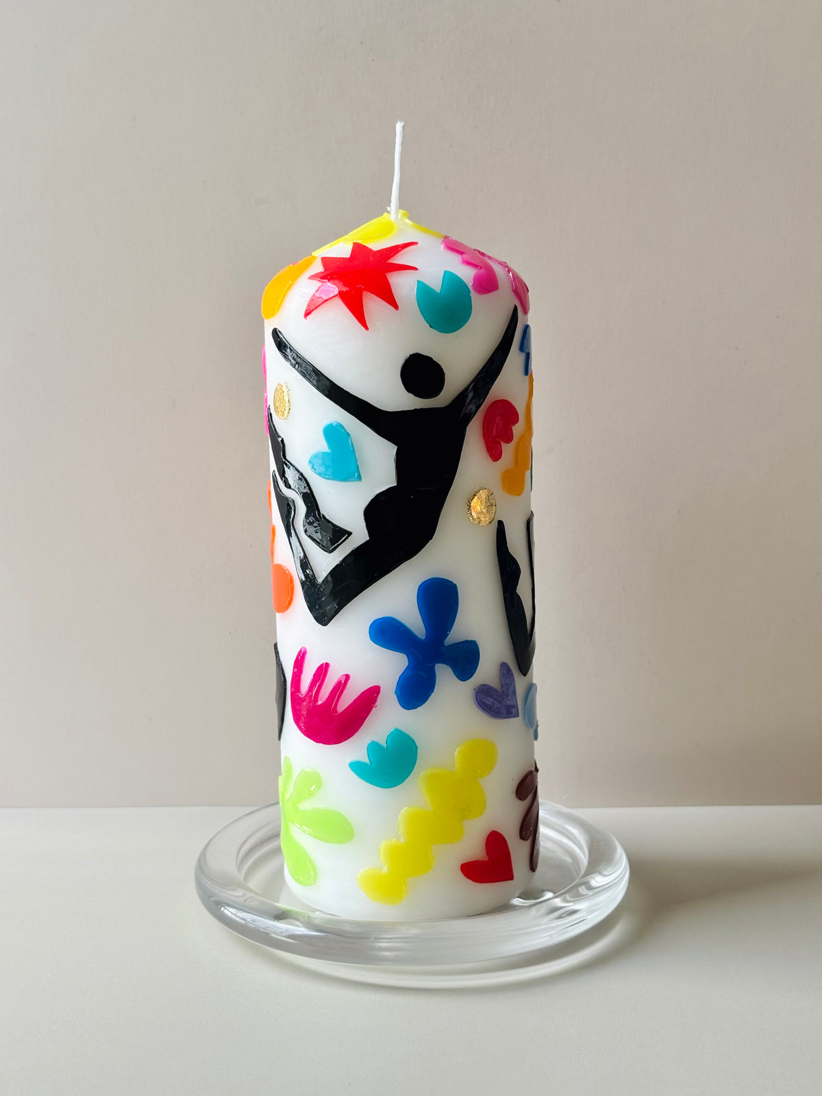 Classic Glass Pillar Candle Dish