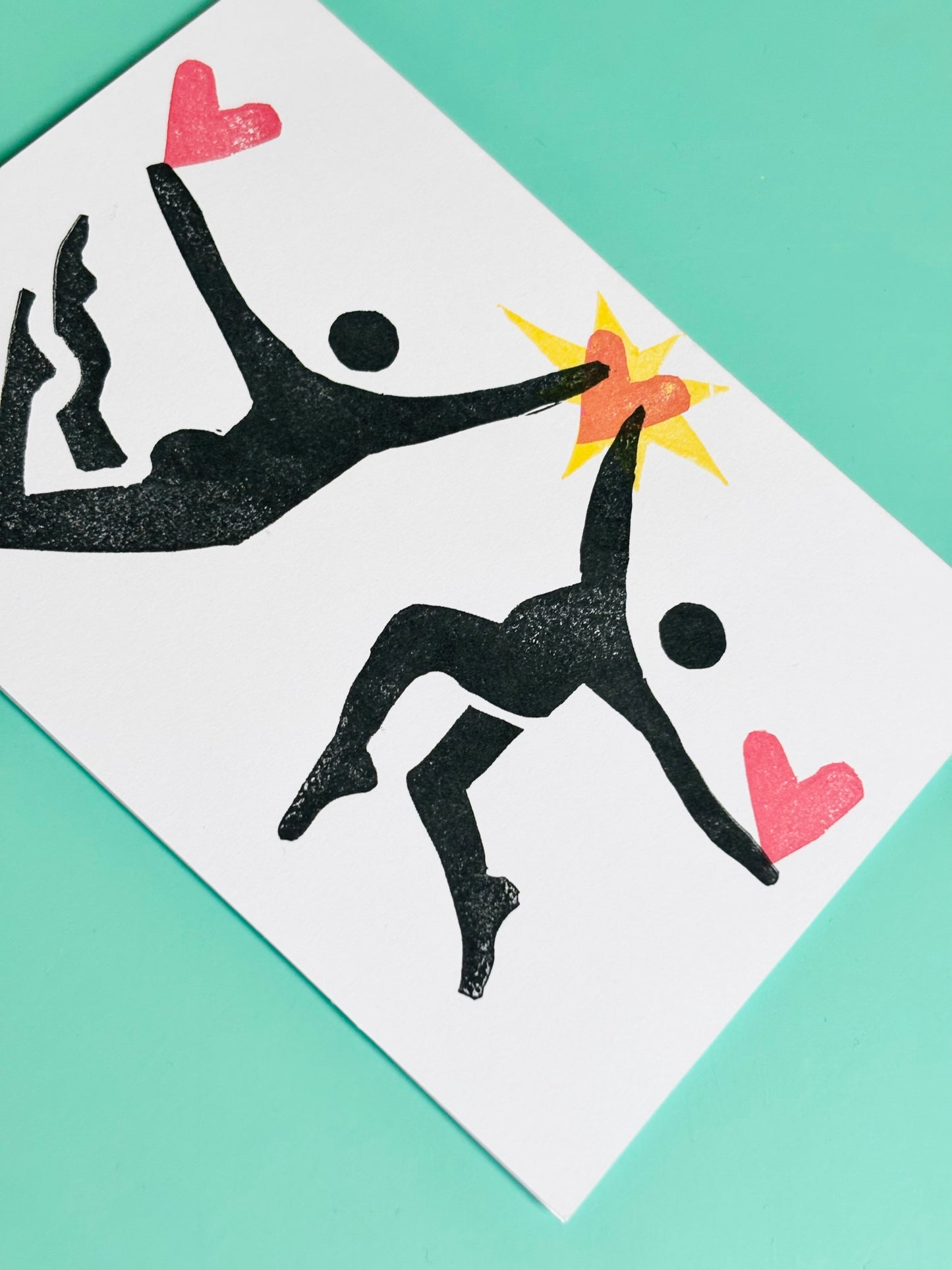 Better Together - Linocut Greeting Card