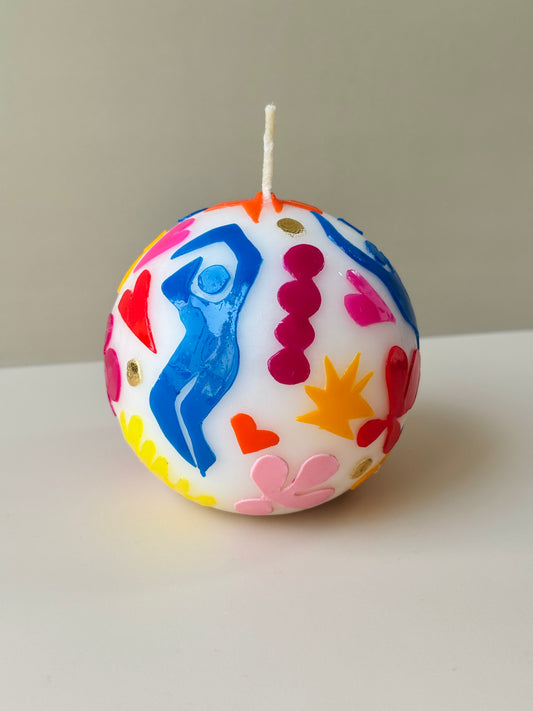 Tropical Dance Ball Candle – Pink