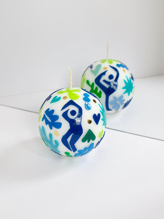 Tropical Coast Ball Candle – Blue