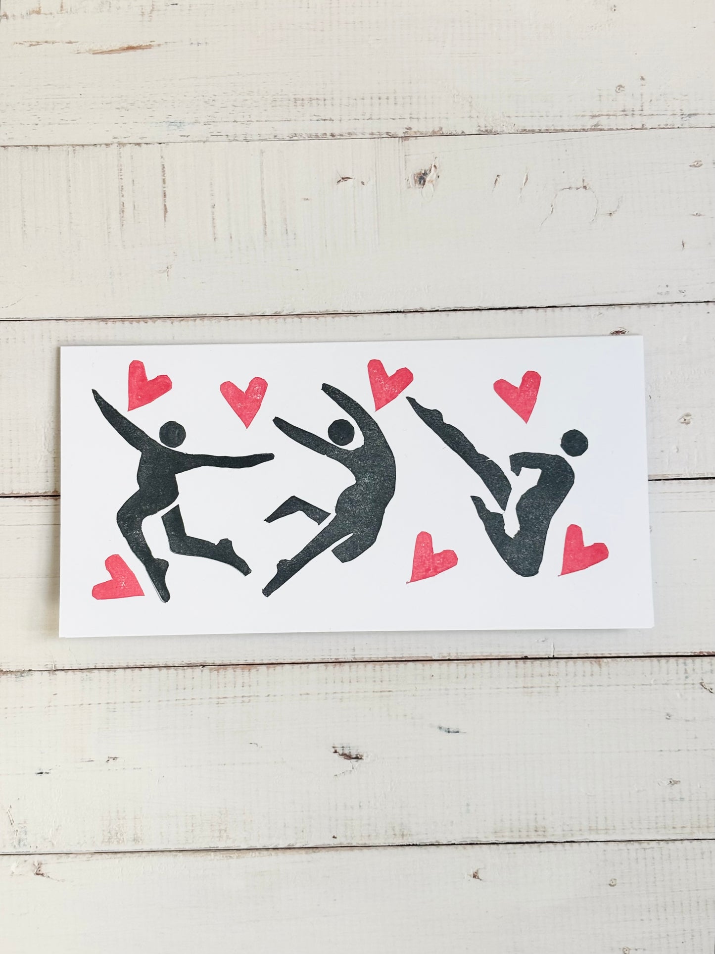 Love Burst - Linocut Greeting Card