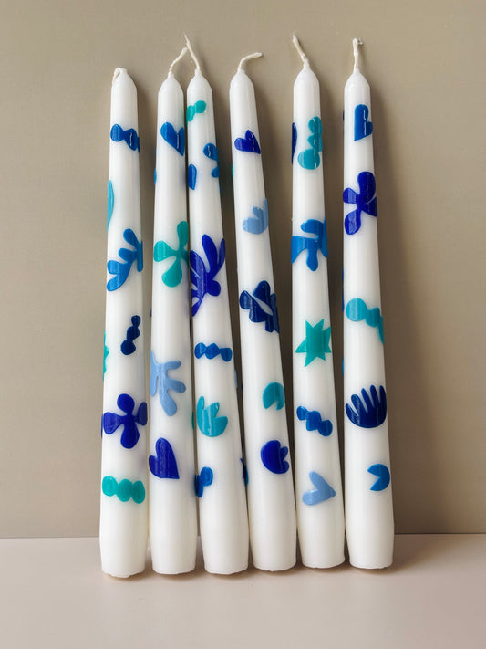 Tropical Sea Forest Taper Candle – Blue