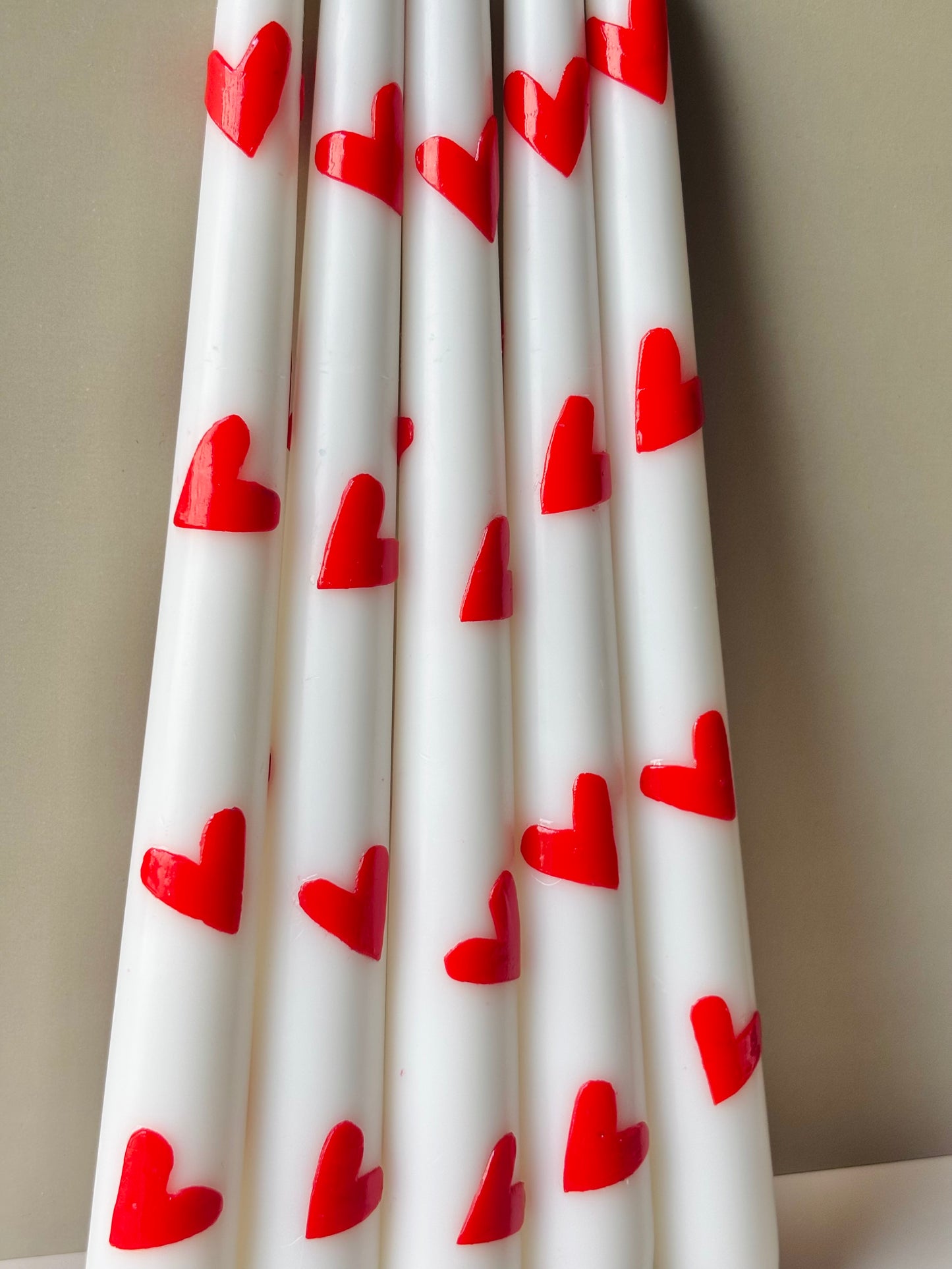 Little Loves Heart Taper Candle - Red
