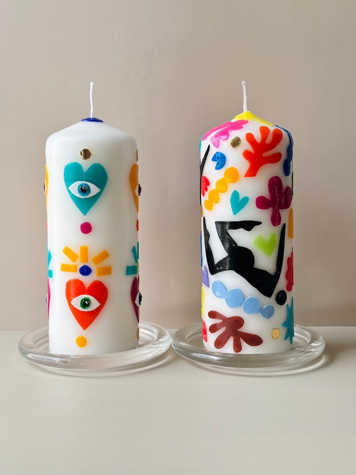 Classic Glass Pillar Candle Dish