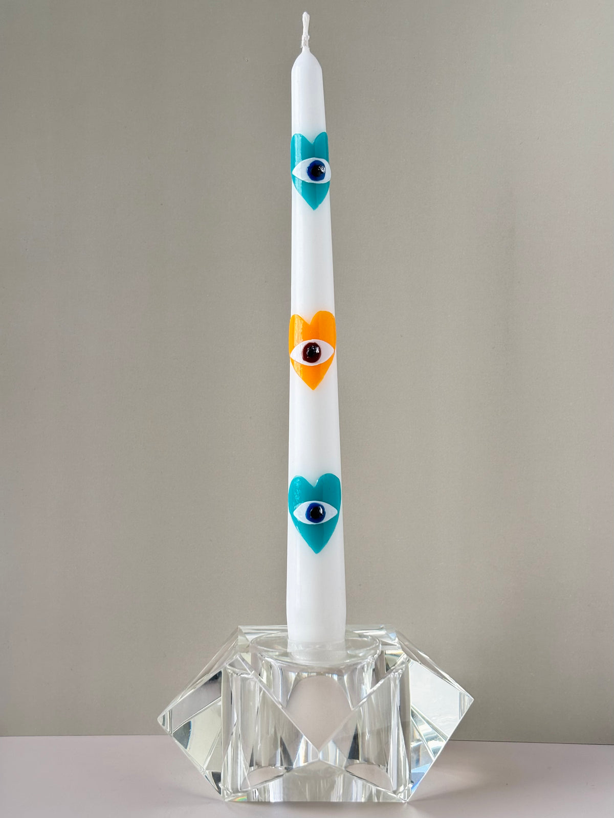 Reversible Geometric Glass Candle Holder
