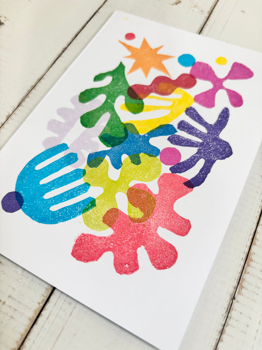 Tropical Dreams - Linocut Greeting Card