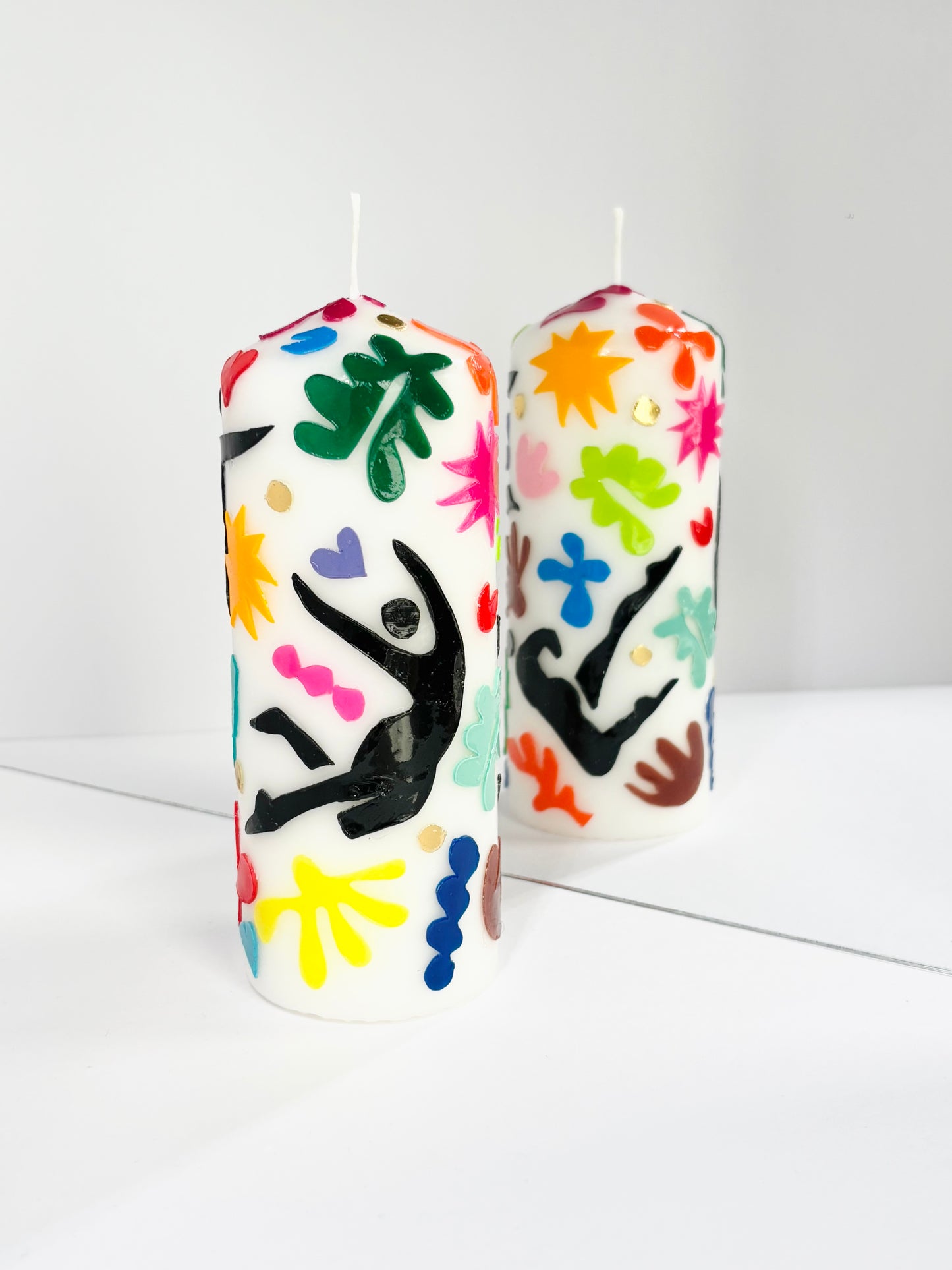 Tropical Dive Pillar Candle – Rainbow