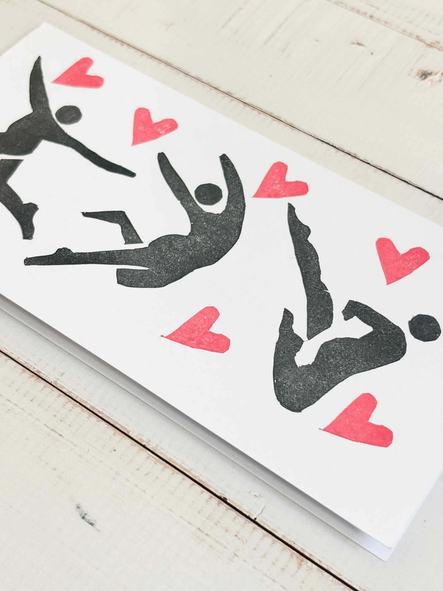 Love Burst - Linocut Greeting Card