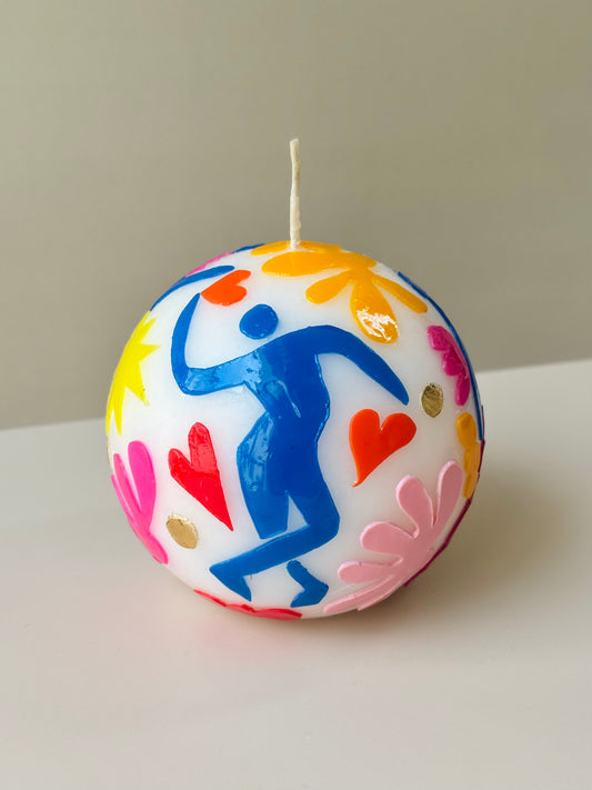 Tropical Sunset Ball Candle – Pink