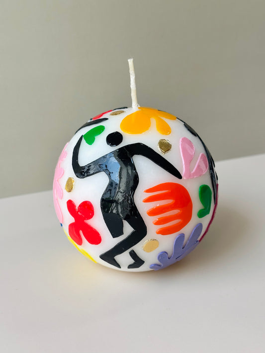 Tropical Carnival Ball Candle – Rainbow