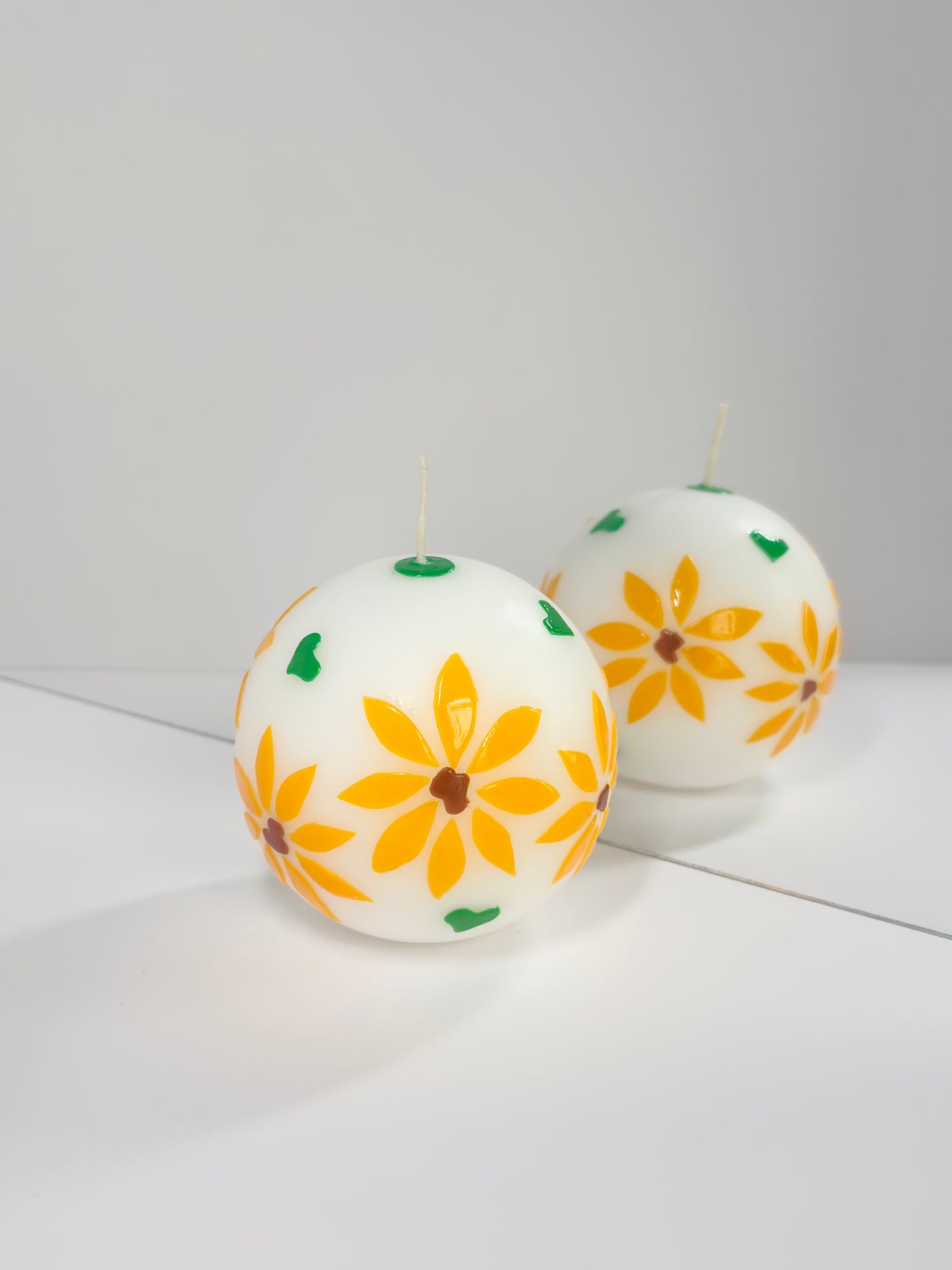 Sunflower Ball Candle - Yellow