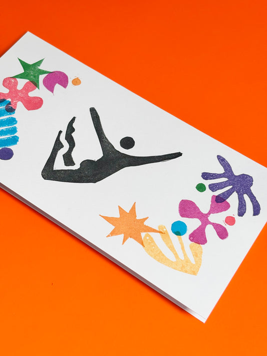 Tropical Burst - Linocut Greeting Card