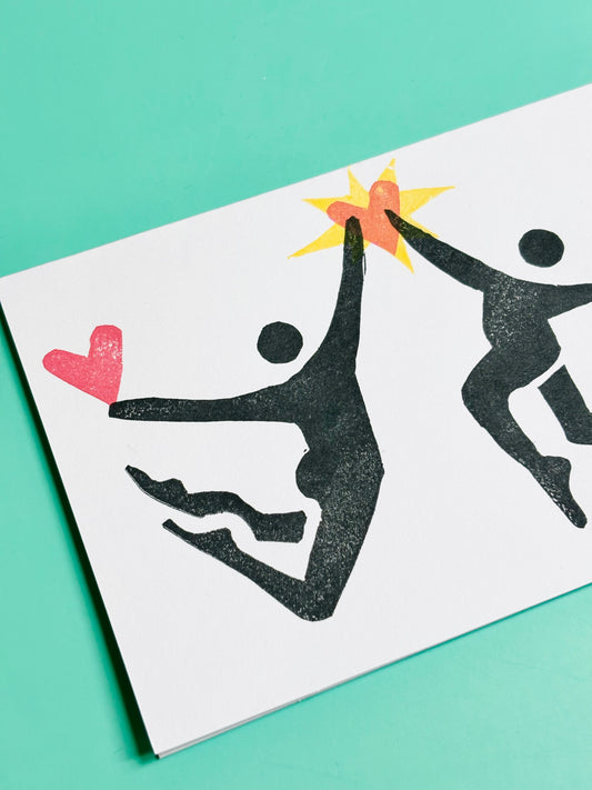 Better Together - Linocut Greeting Card