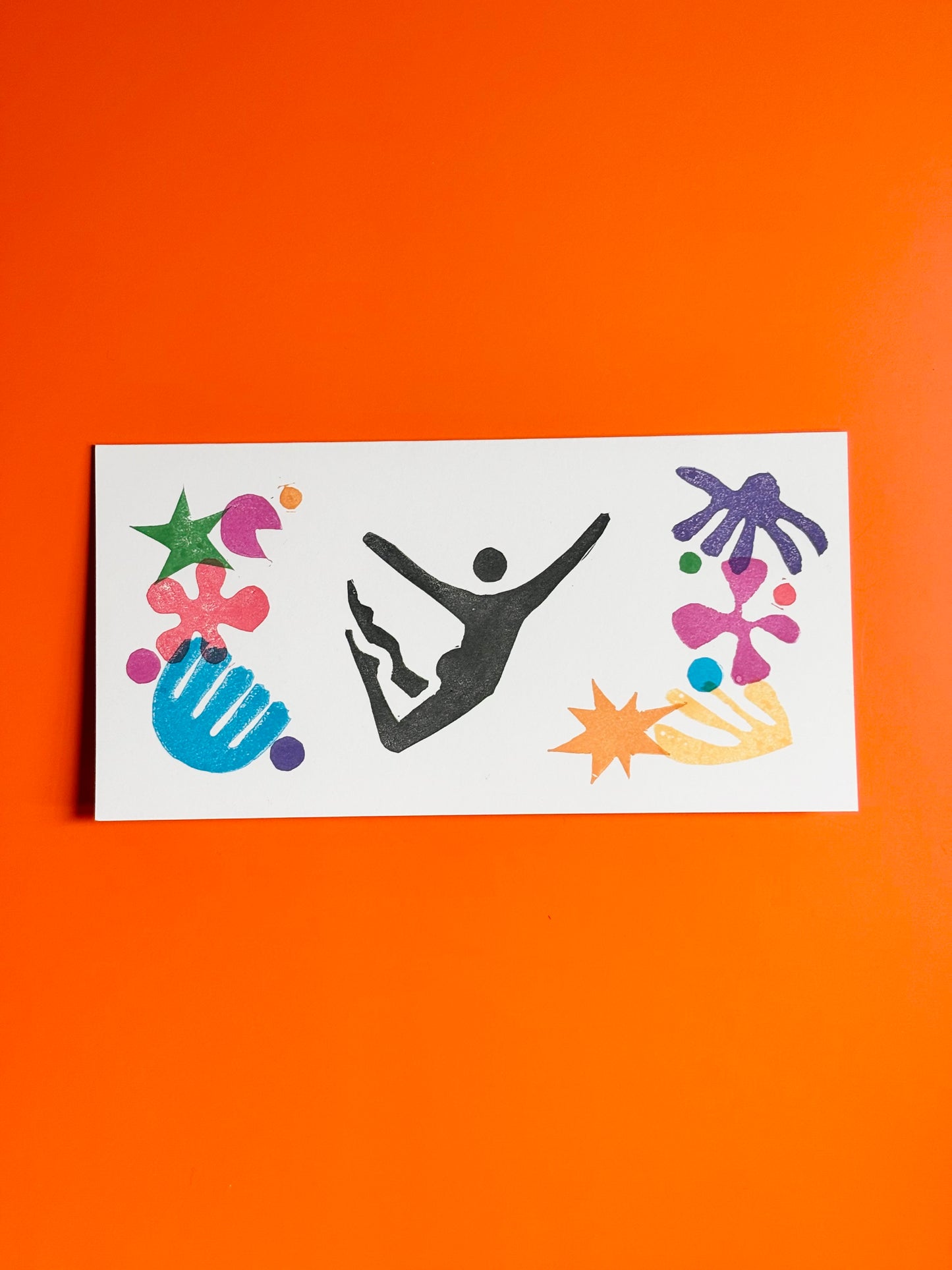 Tropical Burst - Linocut Greeting Card