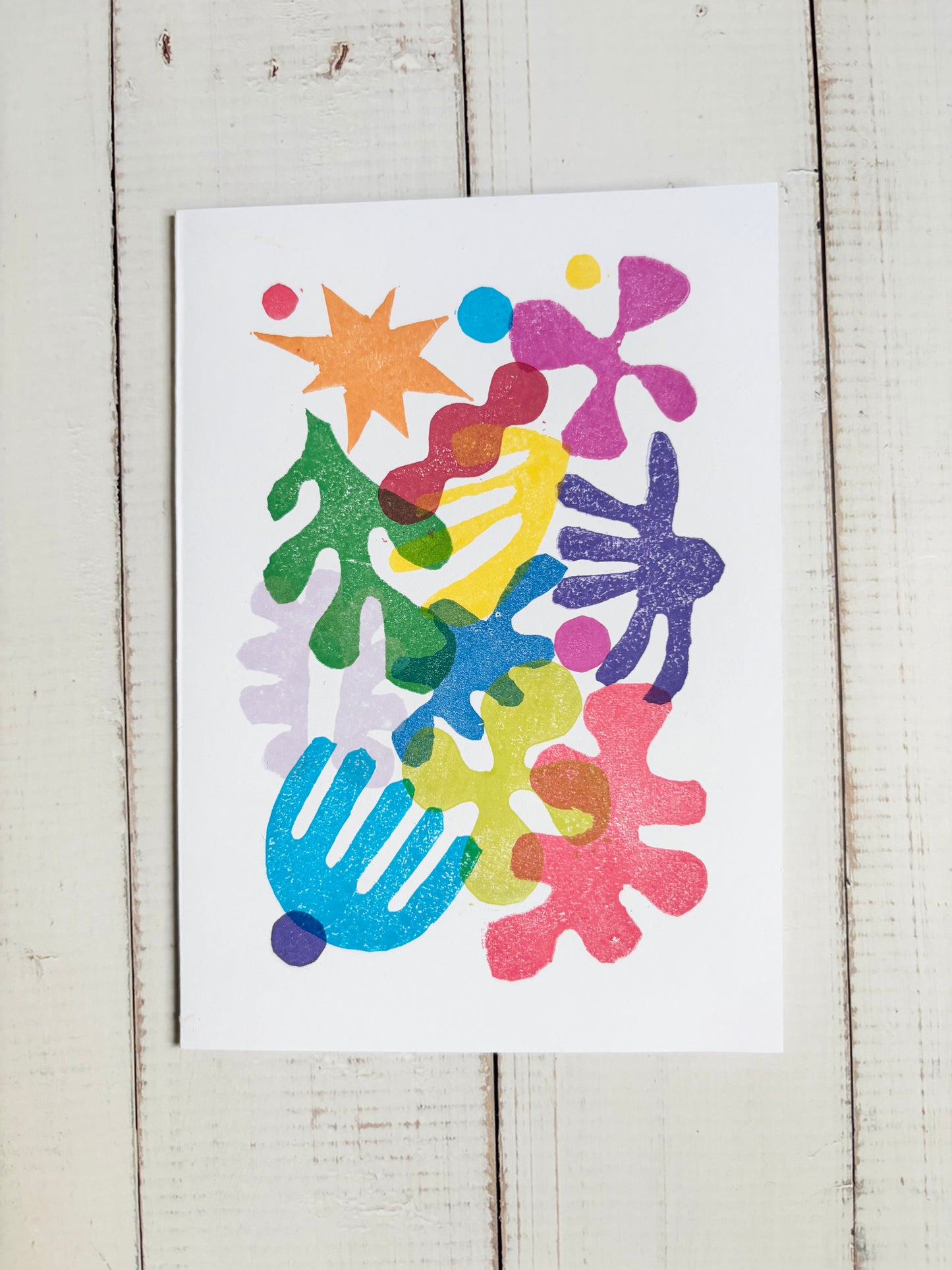 Tropical Dreams - Linocut Greeting Card