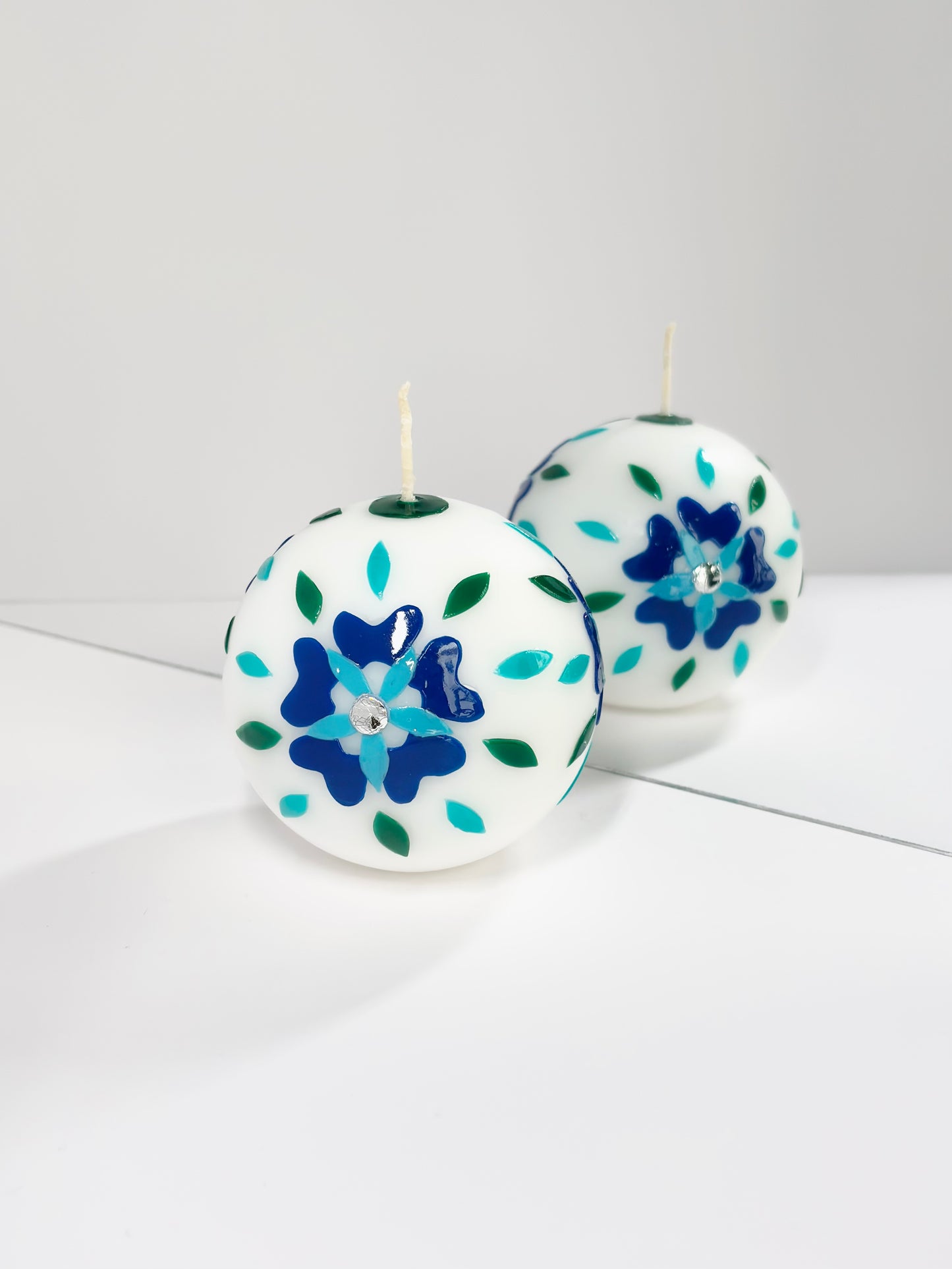 Midnight Sun Ball Candle – Blue