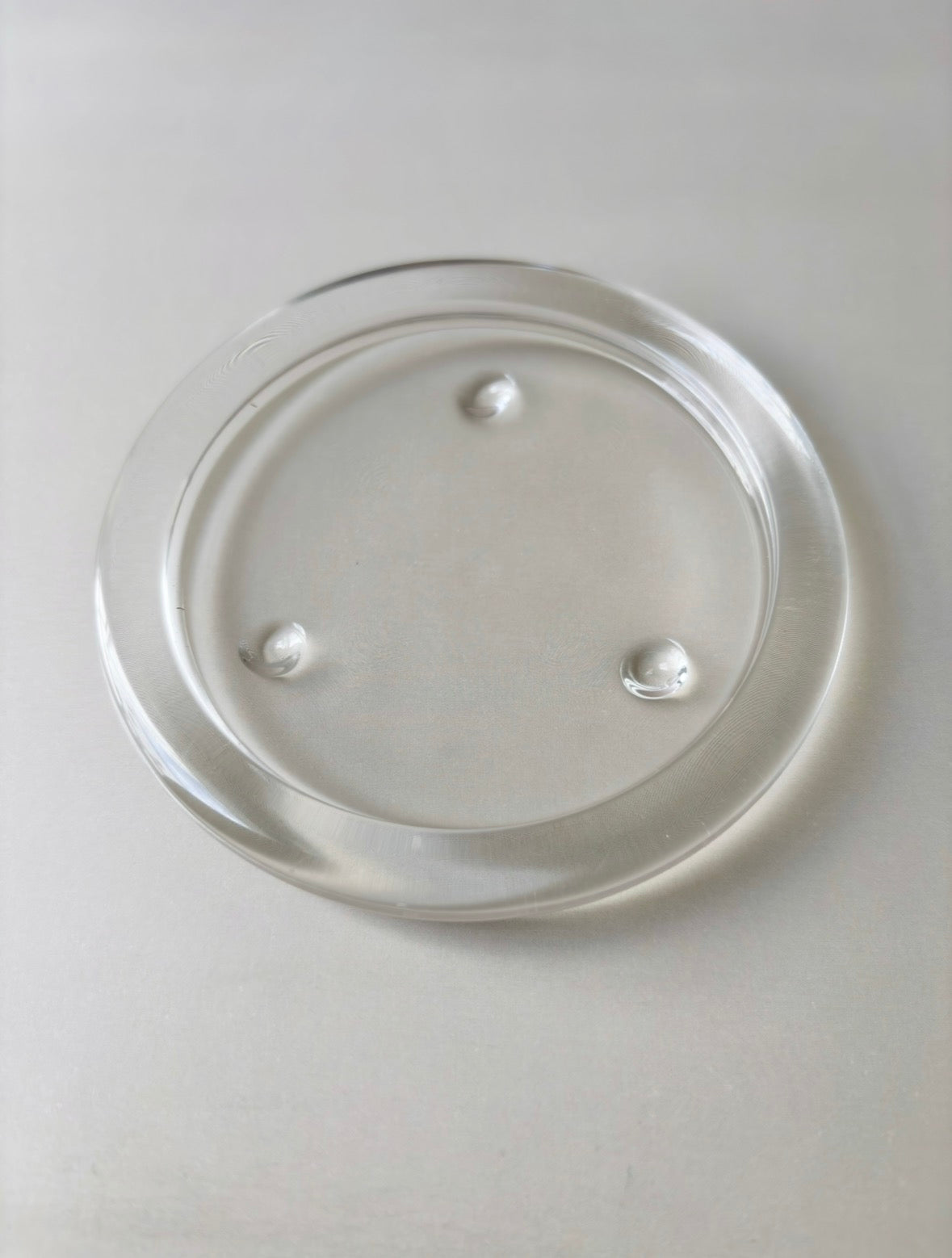 Classic Glass Pillar Candle Dish