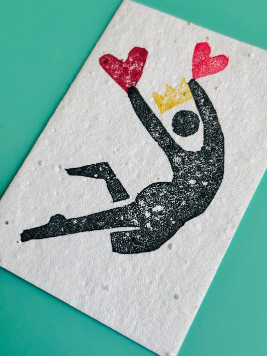 Celebration Heart Blooms - Eco Seed Paper Card for Planting