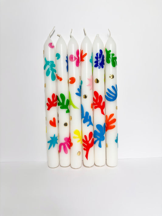 Tropical Forest Dinner Candle – Rainbow