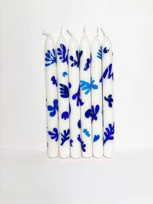 Tropical Sea Forest Dinner Candle – Blue