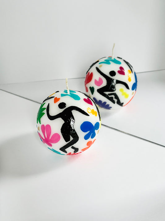 Tropical Carnival Ball Candle – Rainbow