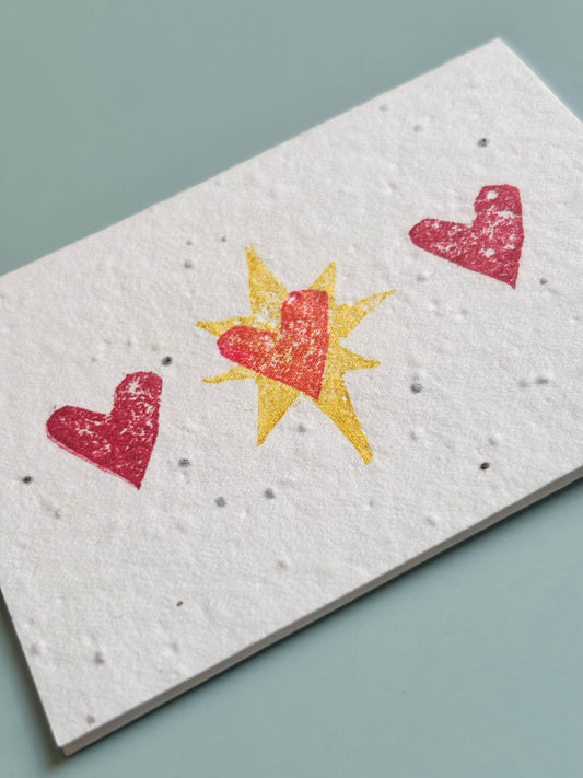 Blooming Love - Eco Mini Greeting Card with Plantable Seeds