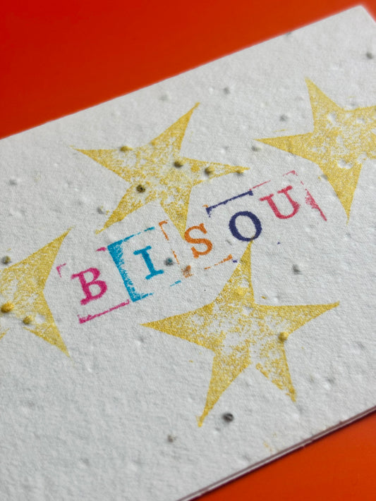 Bisou & Blossoms - Growable Wildflower Seed Paper Card