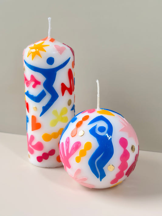 Tropical Pink Dance & Dive Candle Gift Set (Set of 2)