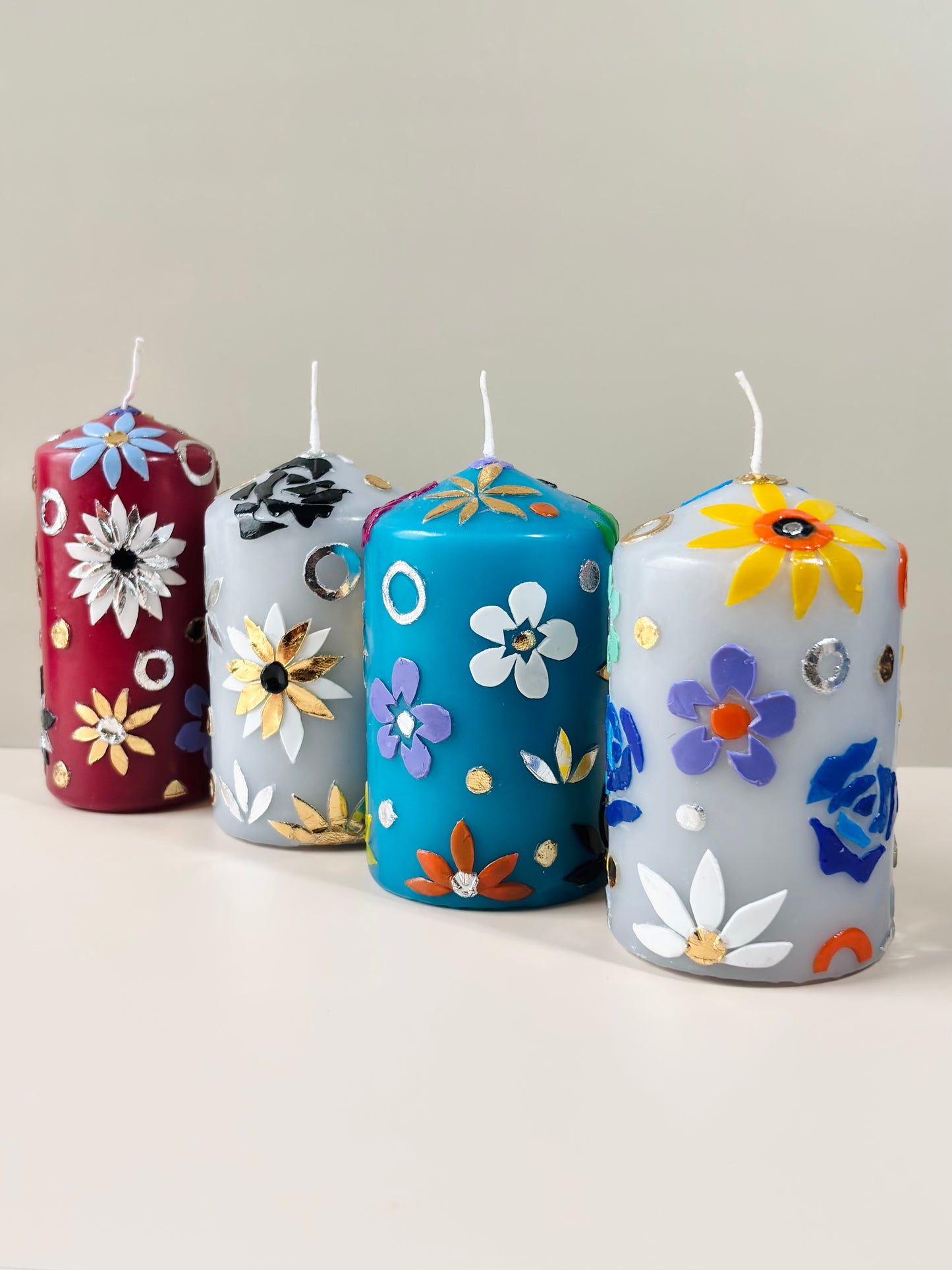 Bloom Collection Pillar Candle Gift Set (Set of 4)