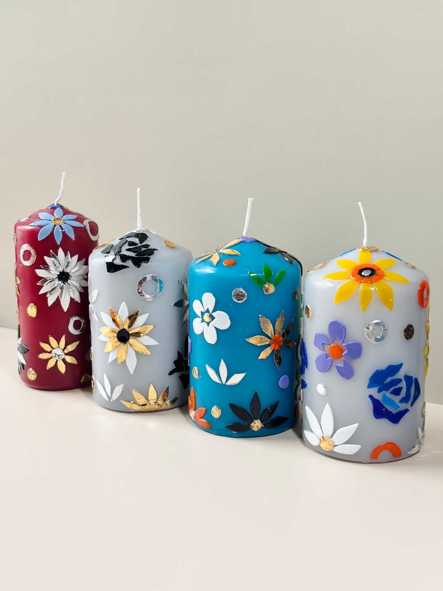 Bloom Collection Pillar Candle Gift Set (Set of 4)