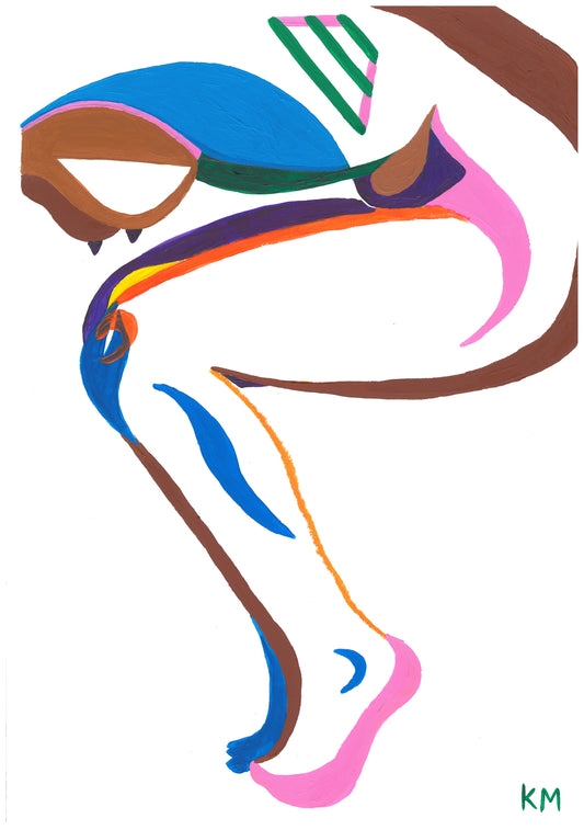 Bend - Mixed-media Abstract Painting (A3)