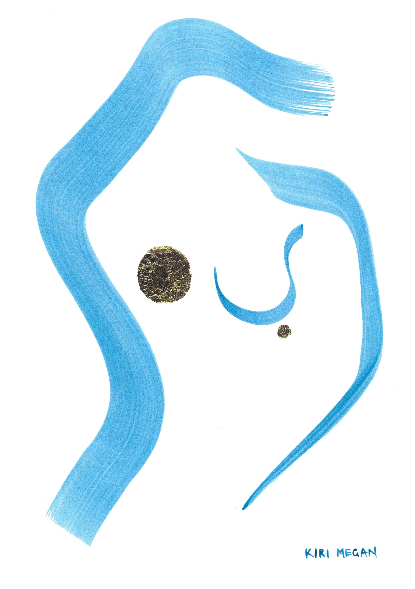 Blue Madonna I - Symbolic Contemporary Painting (A3)