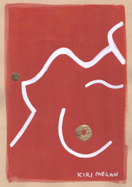 Burn I  – Minimal Line Drawing on Paper (A5)