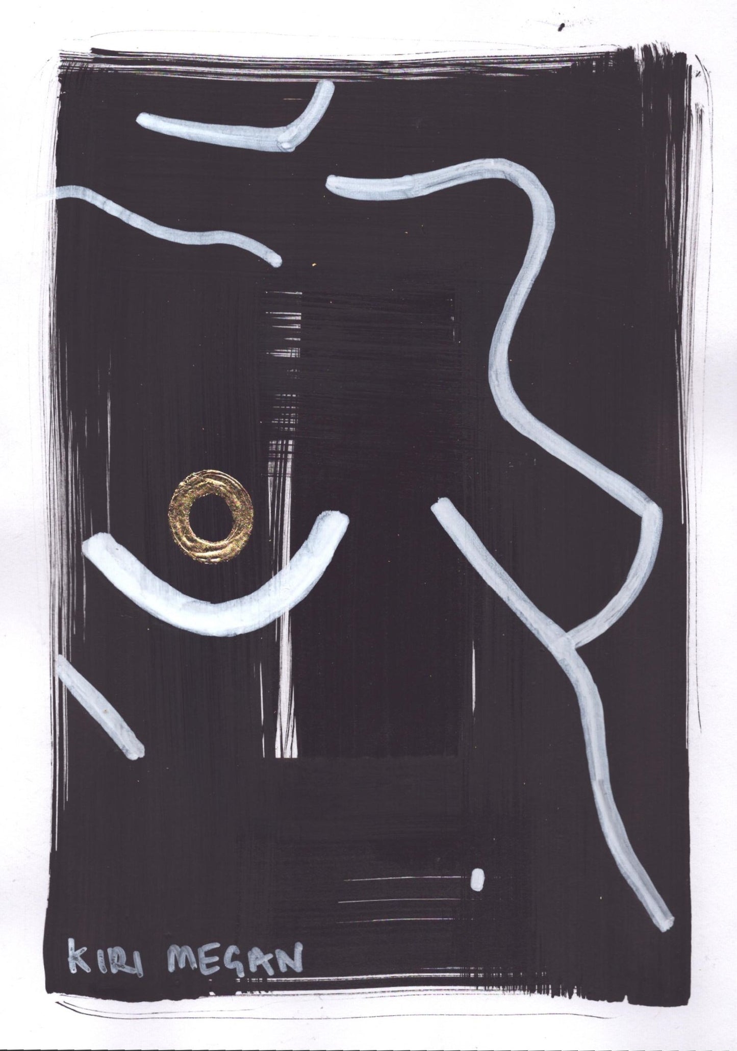 Carbon I – Minimal Line Drawing in Posca Pen and Indian Ink (A5)