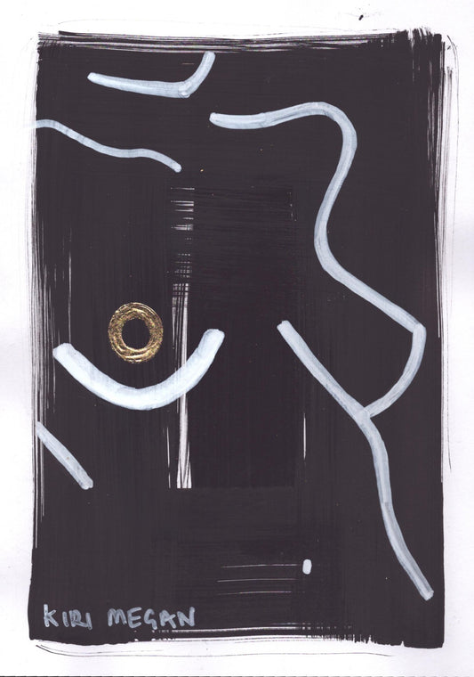 Carbon I – Minimal Line Drawing in Posca Pen and Indian Ink (A5)