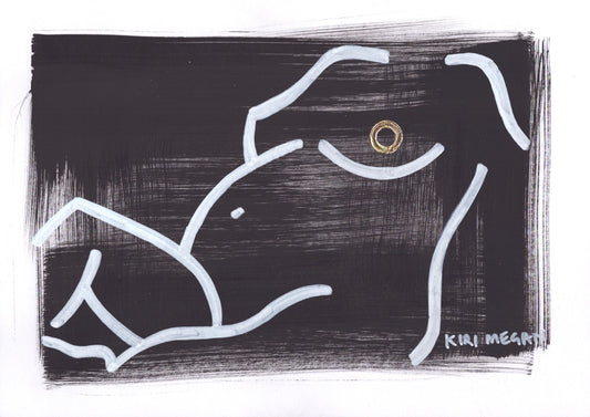 Carbon II – Indian Ink and Posca Figurative Study (A5)