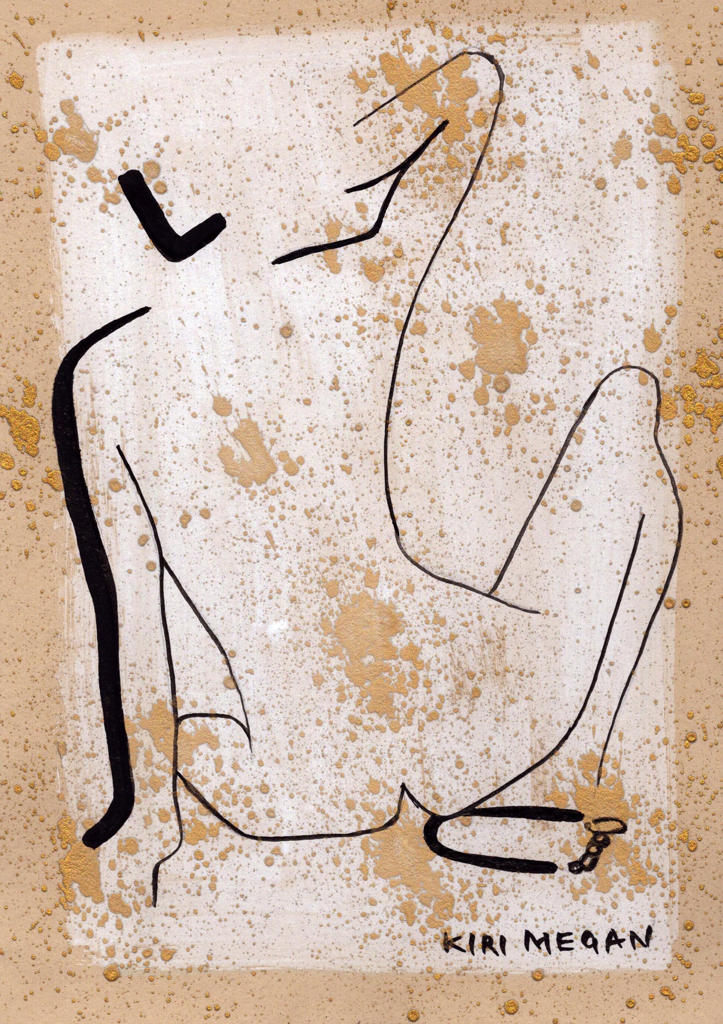 Charcoal Ash III – Contemporary Life Study in Ink (A5)